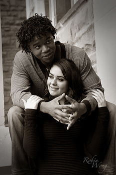 Black and White engagement photography