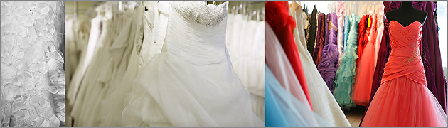 Wedding gowns and evening gowns for rental